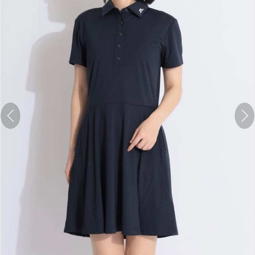 【新品未使用タグ付き】ジェイリンドバーグ ゴルフワンピース ネイビーポロシャツ