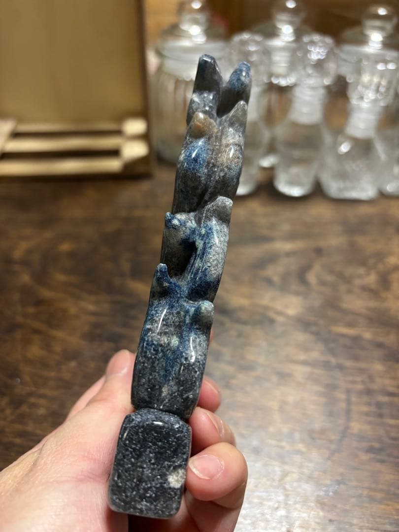 九尾　九尾の狐　k2 カービング　天然石