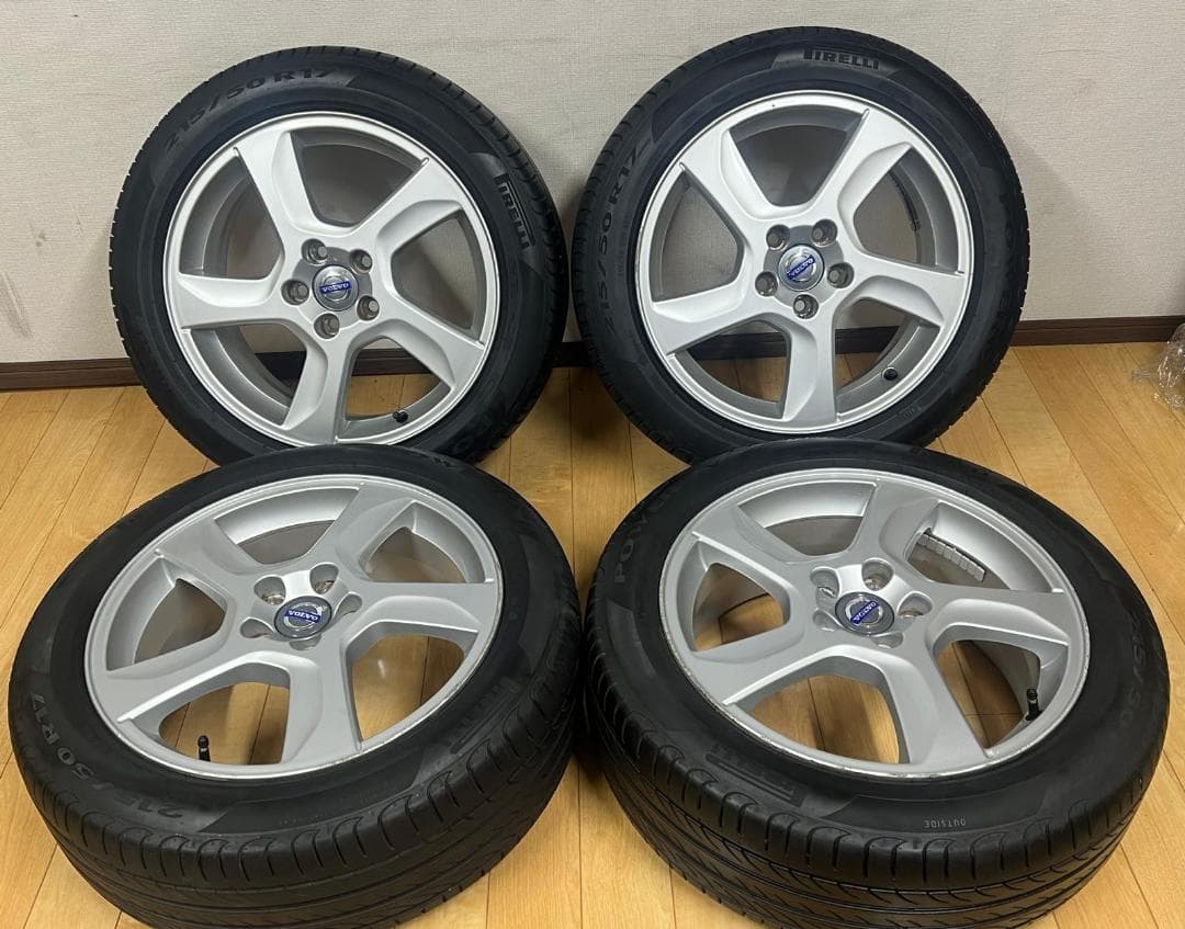 VOLVOホイール 17x7+50 PCD 108 215/50R17 タイヤ