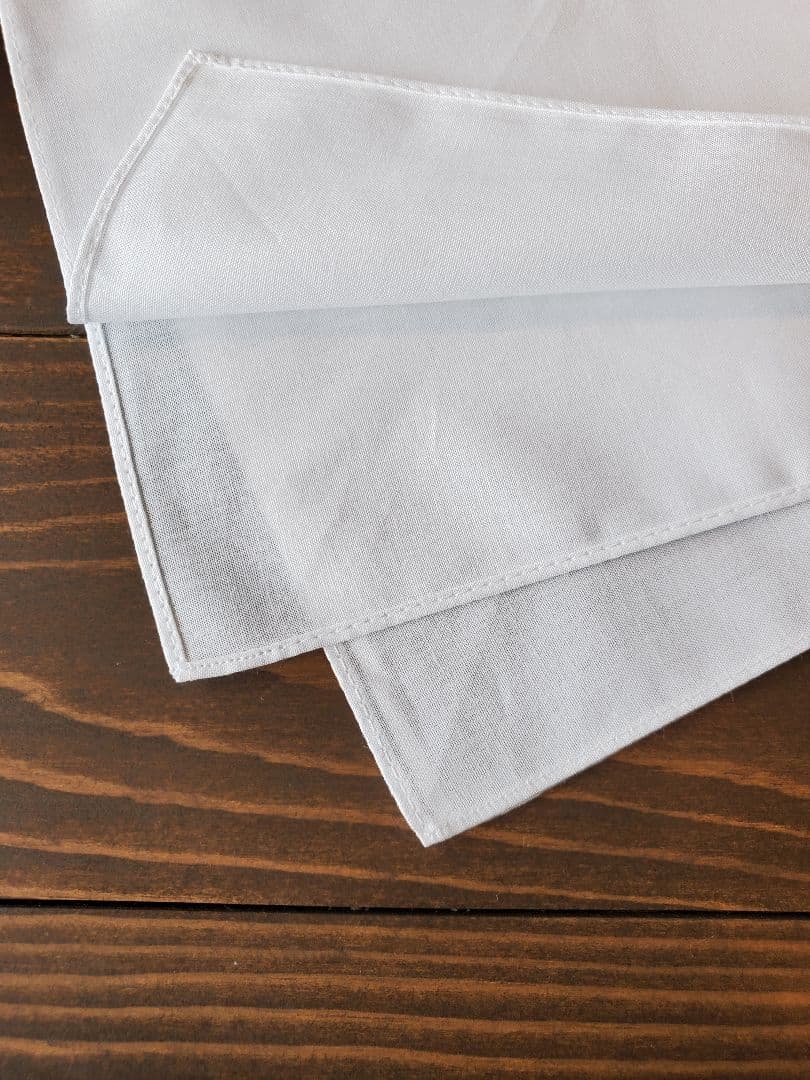 未使用 150枚セット 白無地綿ハンカチ (44×44.5) 手芸 染色 刺繍