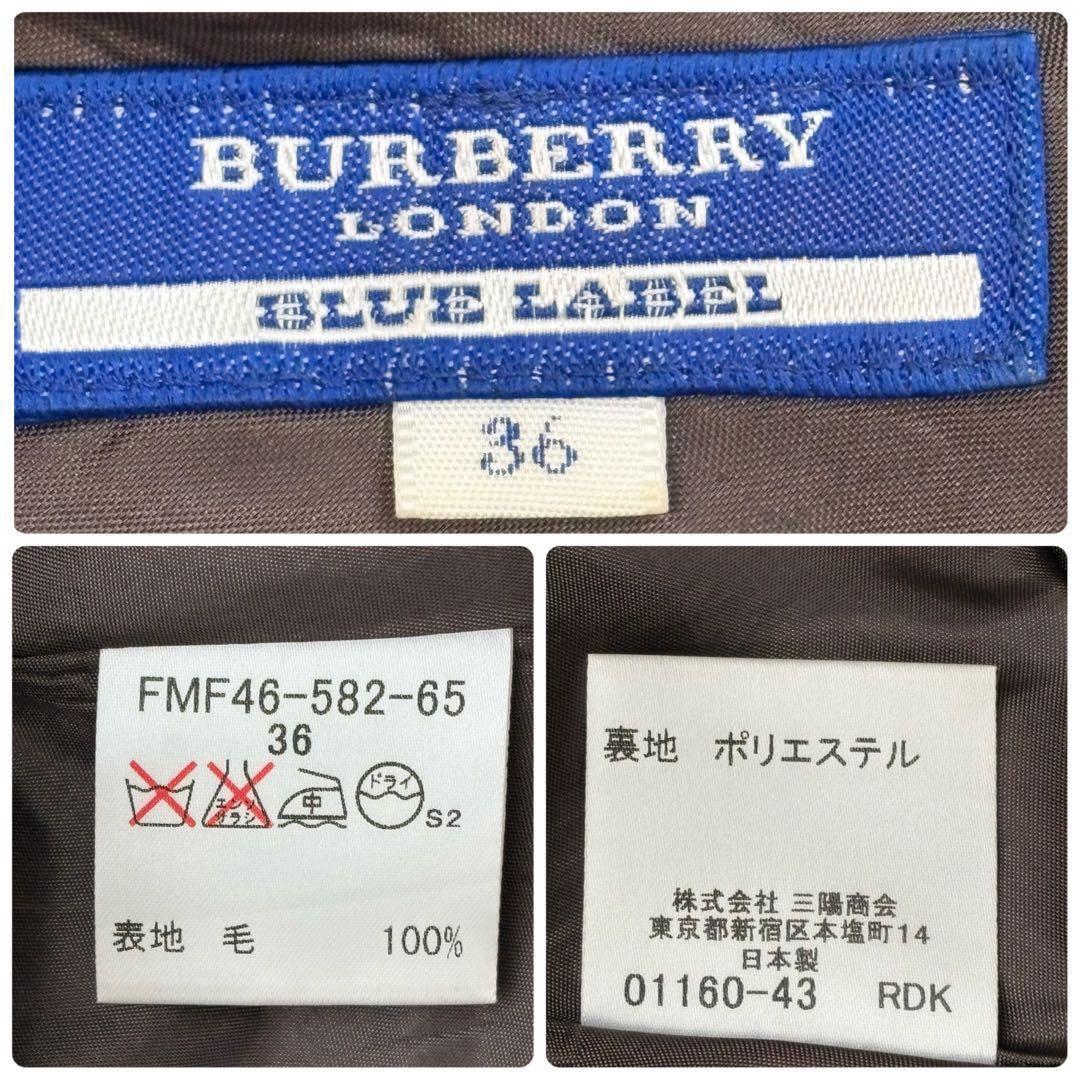 極美品　バーバリーブルーレーベル　ワンピ　ノバチェック　プリーツ　ノースリーブ