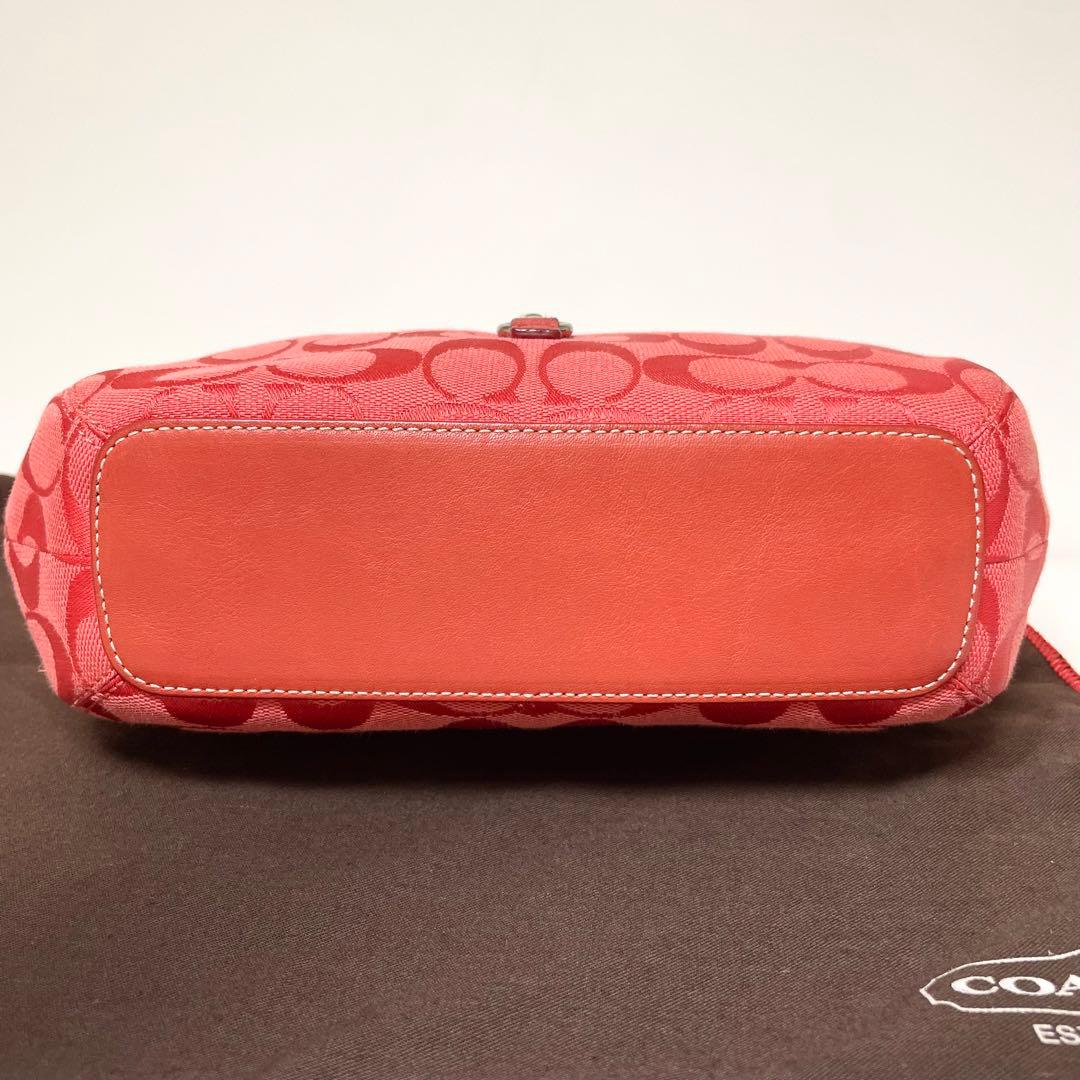 美品✨️COACH ショルダーバッグ アクセサリーポーチ スエード y2k 赤