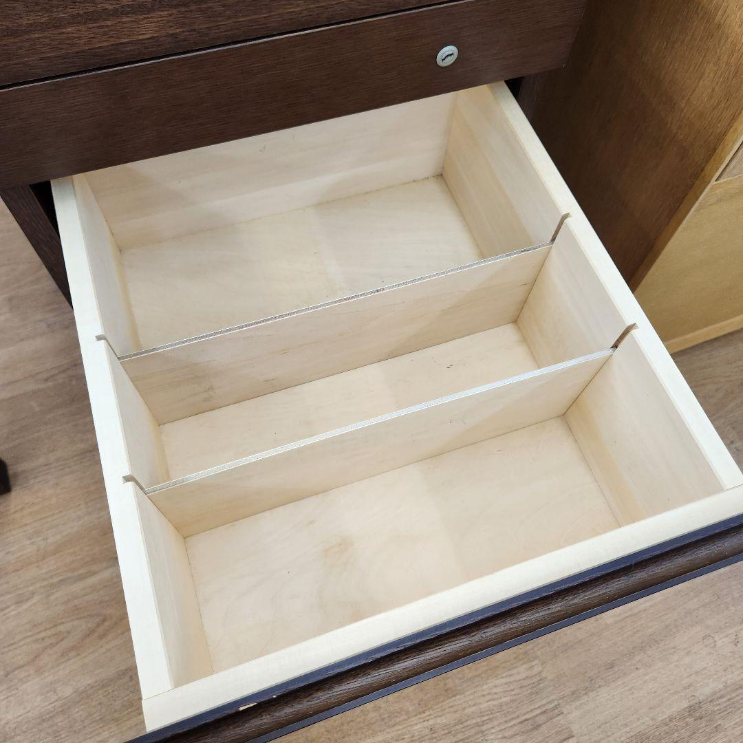 【17万相当】karimoku ボナシェルタ デスク ワゴン モカブラウン