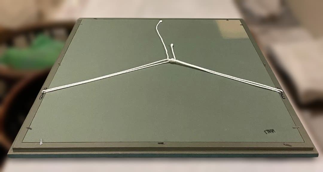 木製 大型 フレーム 額縁 絵画 写真 染色 展示 グリーン ゴールド 緑 金