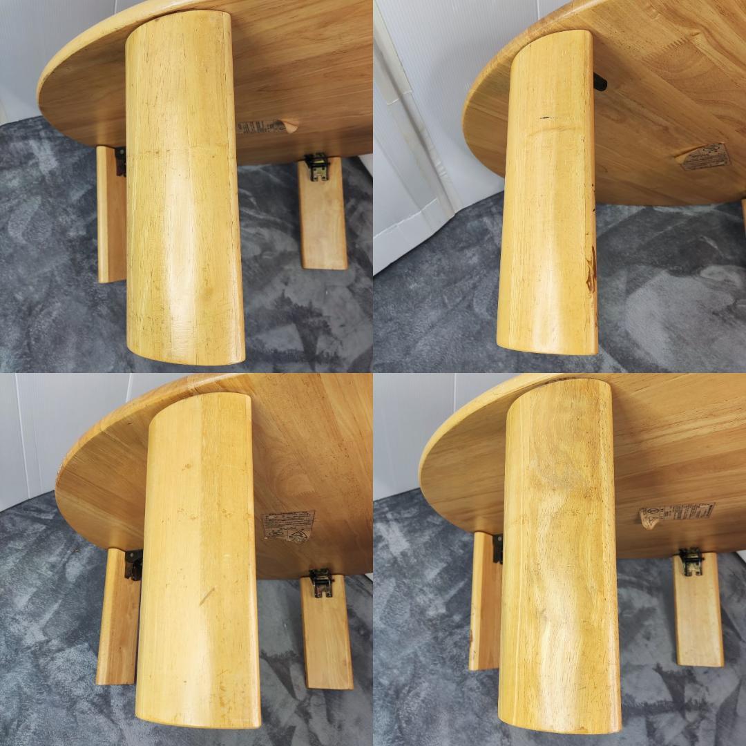 円卓　ちゃぶ台　テーブル 折りたたみ 木製 座卓 丸 80cm レトロ　イシモク