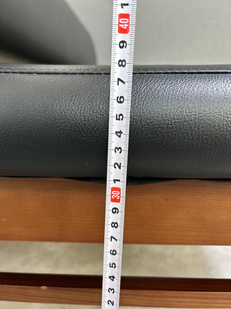 ソファー　カウチソファー黒 合成皮革ソファ125cm直接引き取りダイニングソファ