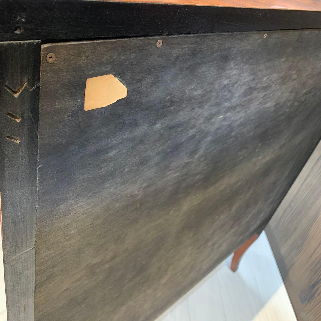 高級アンティーク　ライティングビューロー　チェスト　鍵付き　象嵌　猫脚　イタリア