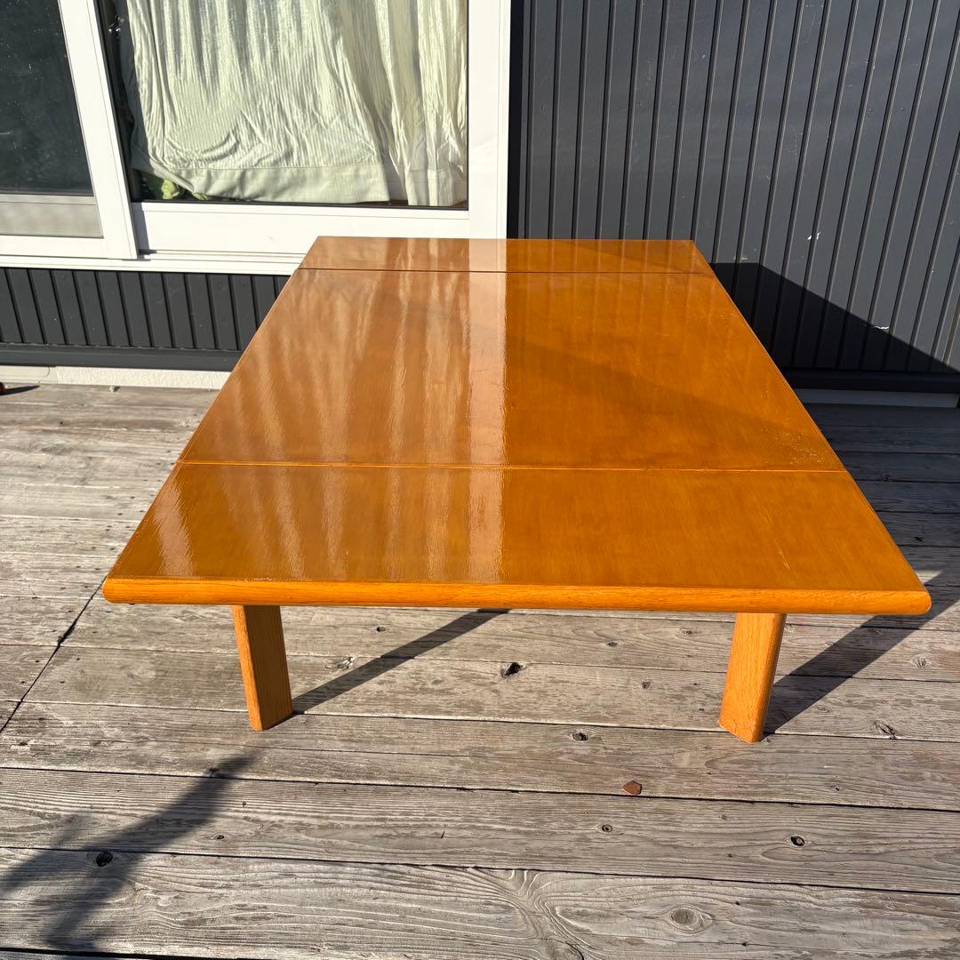 北欧レトロ 木製エクステンションテーブル 伸縮式ローテーブル バタフライテーブル