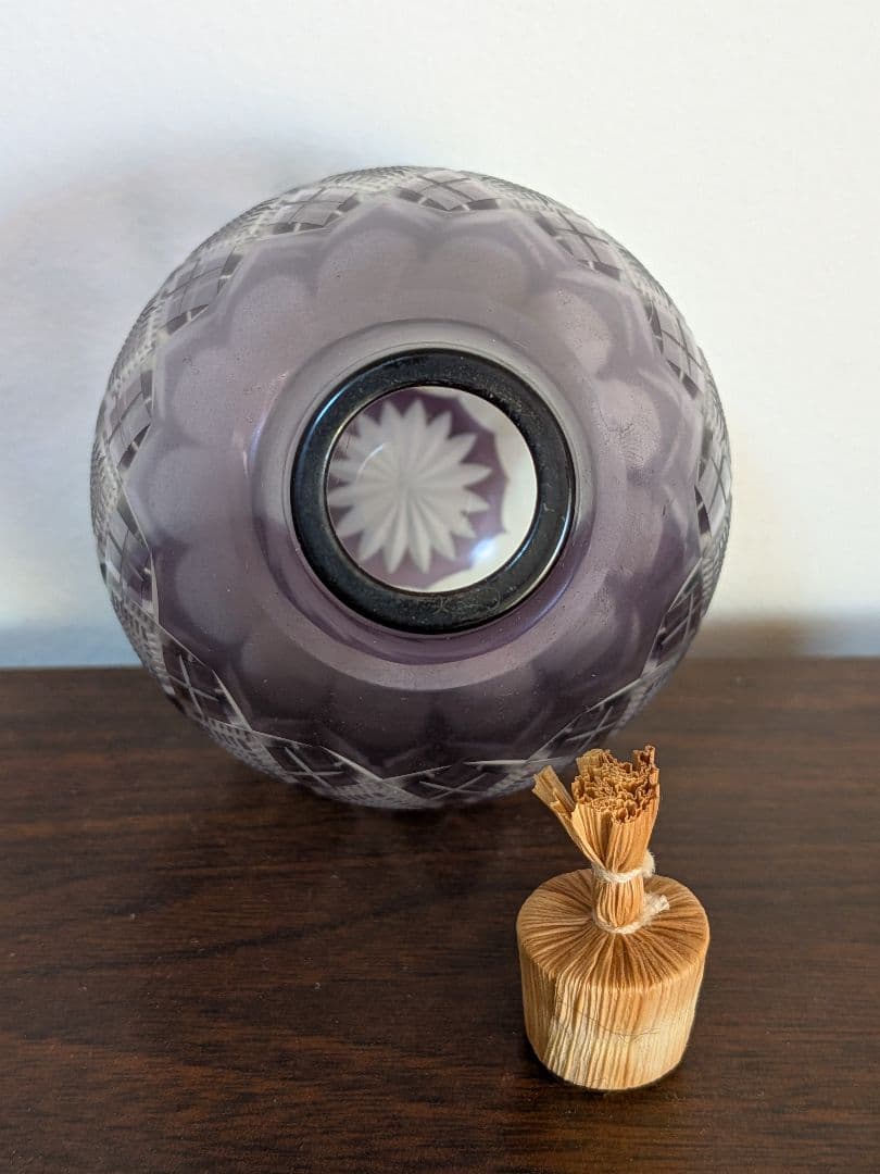 茶道具 / 菓子器】江戸切子　江戸紫　東太武朗 作