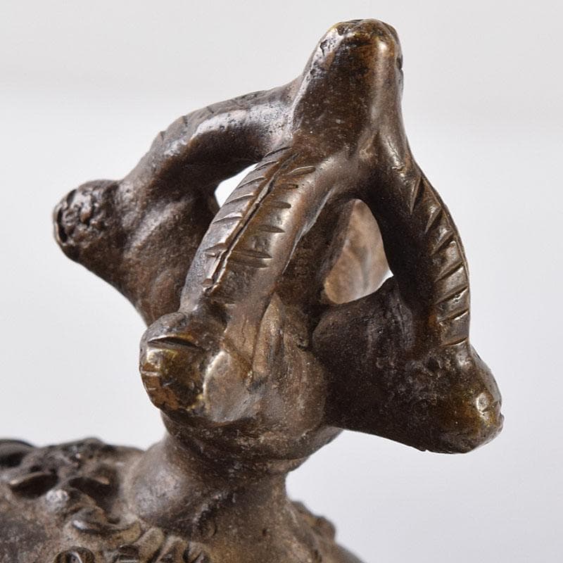 中国　古銅　唐銅　三つ足香炉　C　R8684