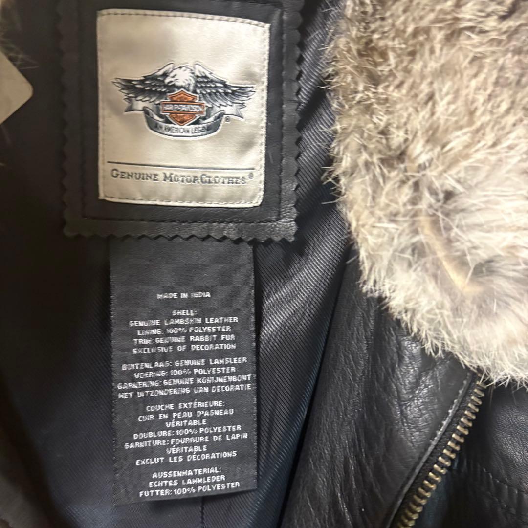 Harley Davidson ブラックレザージャケット L