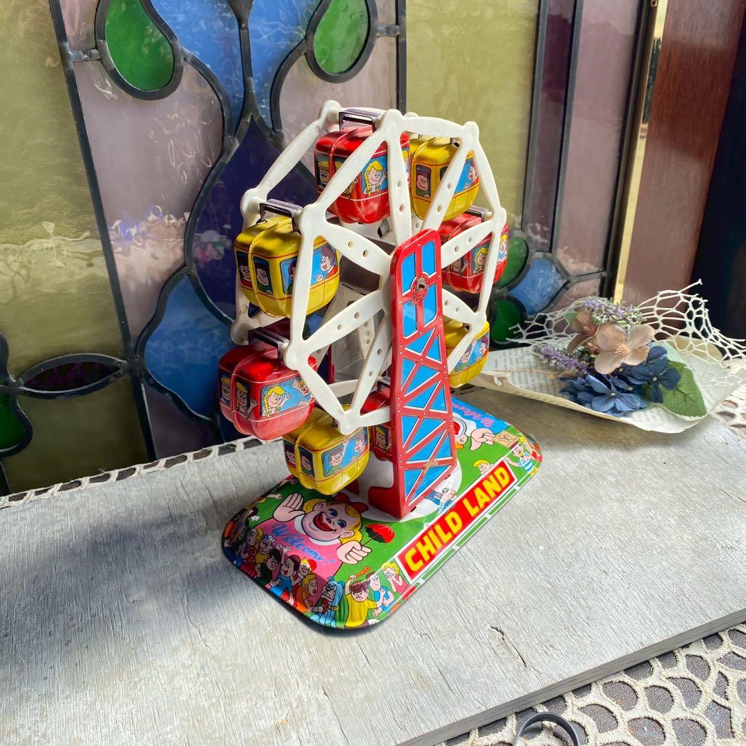 ゆめぷう＊希少 レア ブリキ 観覧車 アンティーク インテリア 昭和レトロ