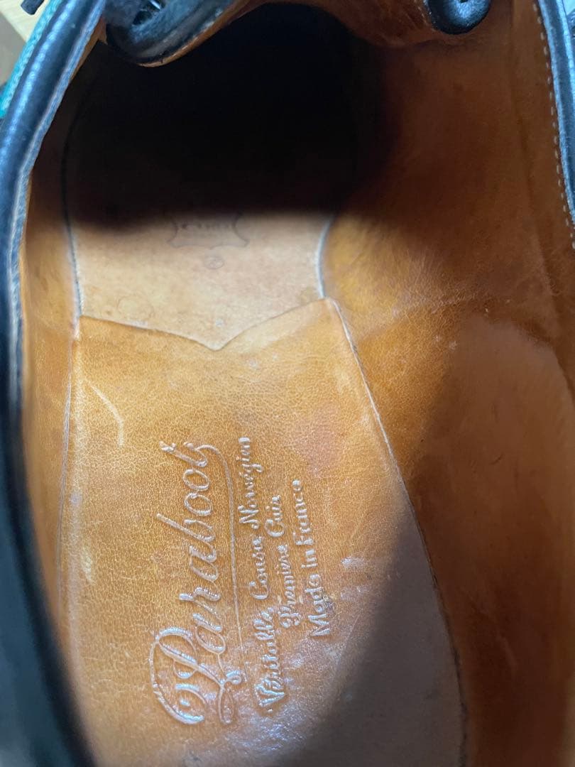 デカタグ　旧タグ　パラブーツ ミカエル Paraboot ブラック アザラシ