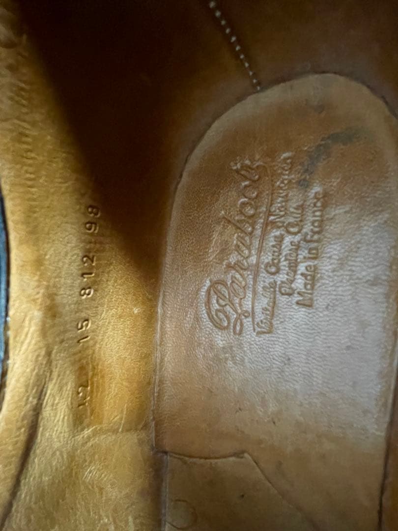 デカタグ　旧タグ　パラブーツ ミカエル Paraboot ブラック アザラシ