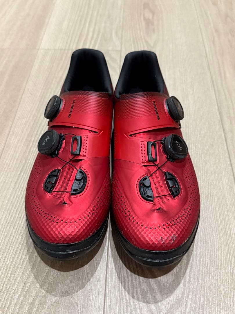 SHIMANO ビンディングシューズ　レッド