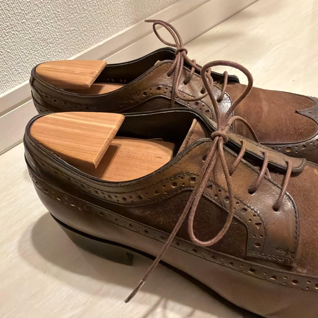 【美品】LANVIN COLLECTION スウェードウィングチップ