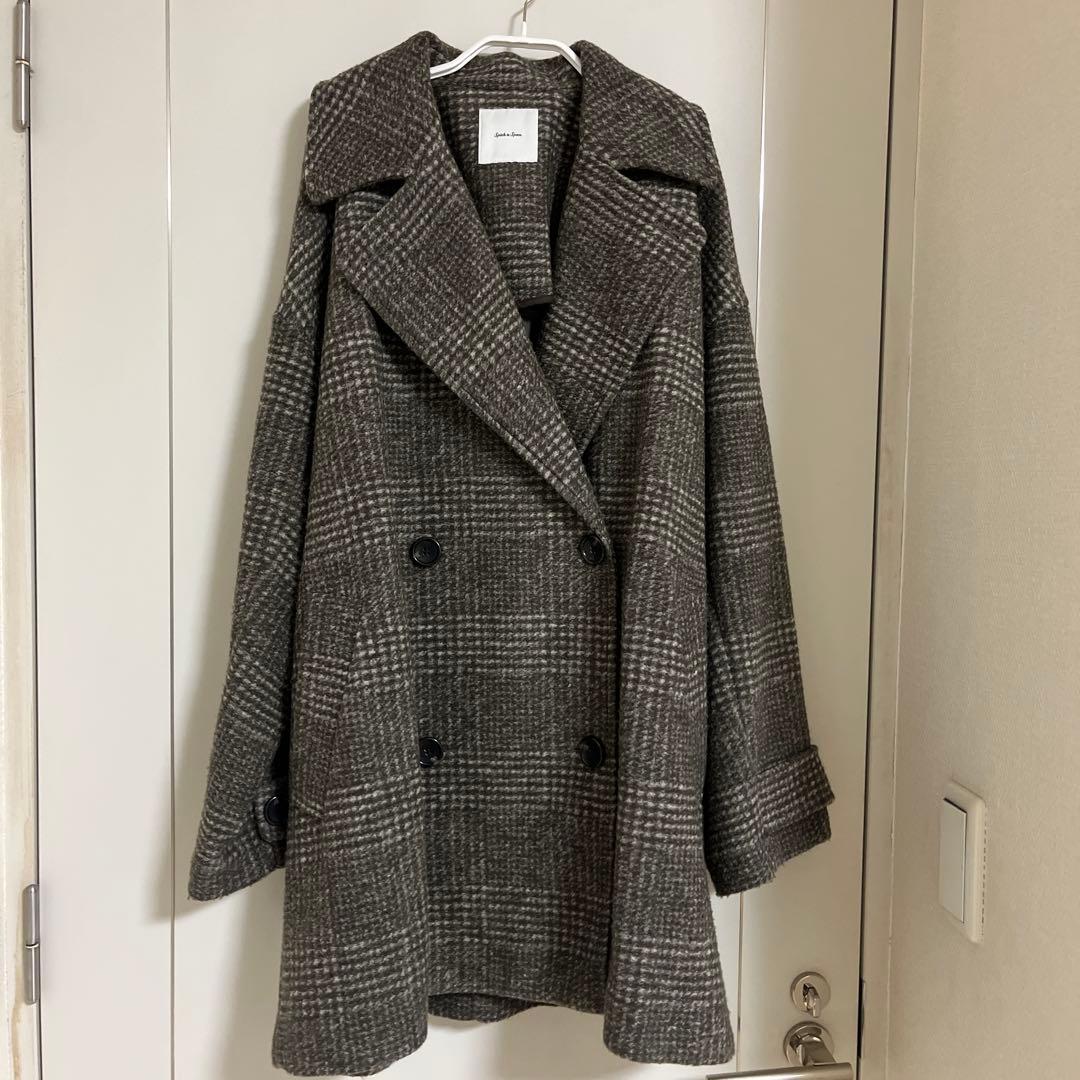 komi spick&span チェック柄コート