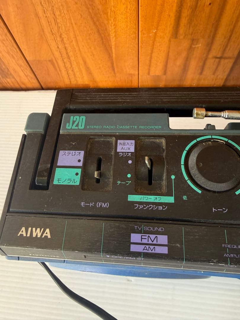 AIWA CS-J20 ラジカセ レトロ希少青色(a67)