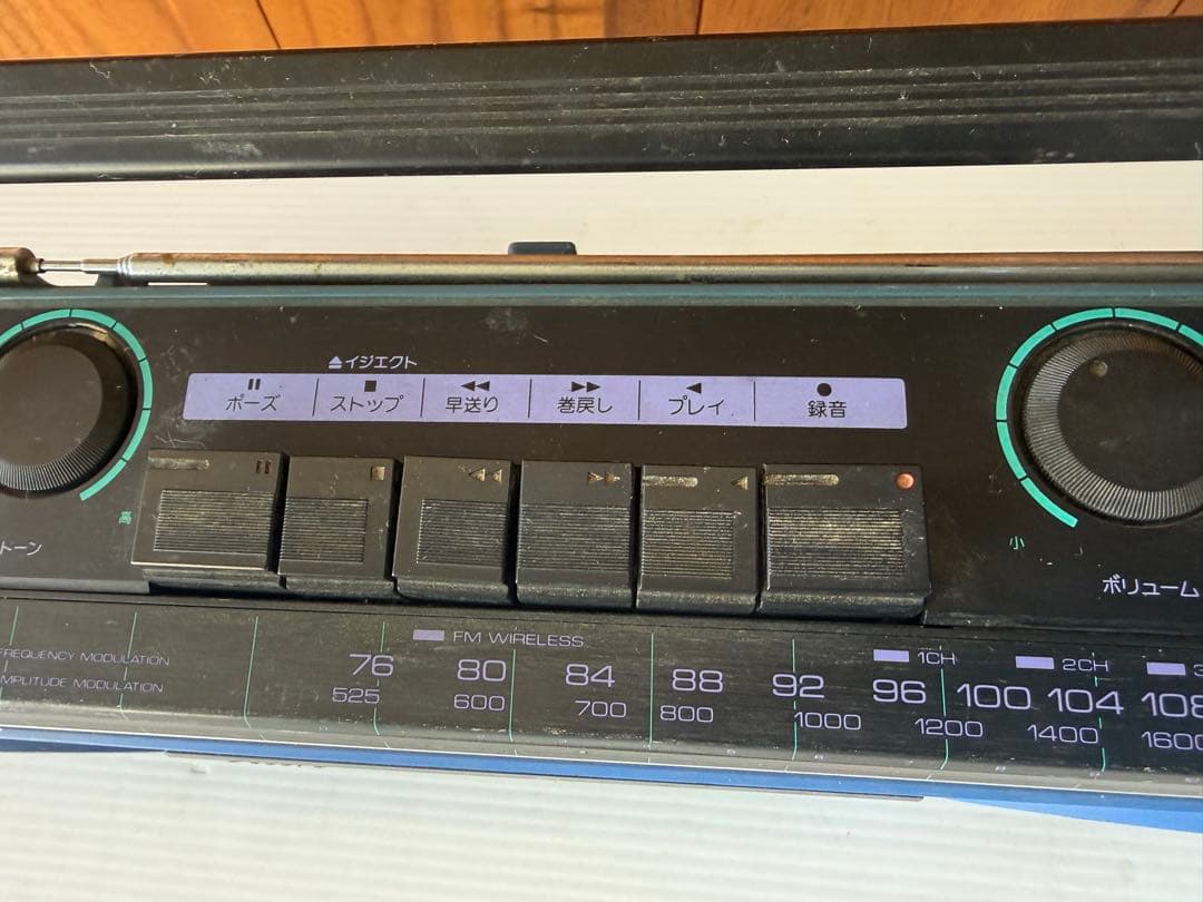 AIWA CS-J20 ラジカセ レトロ希少青色(a67)