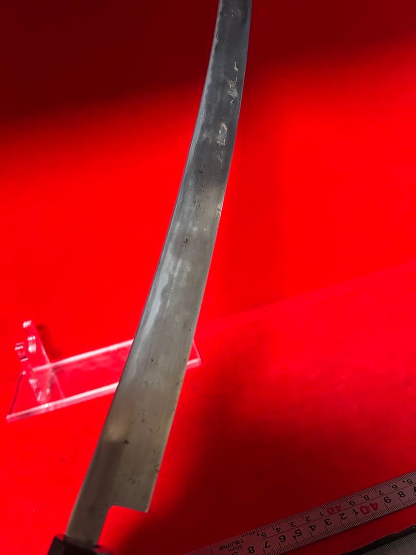 01570 包丁　マグロ包丁　先丸型　刃文有り　玉鋼　鬼反り　未使用品