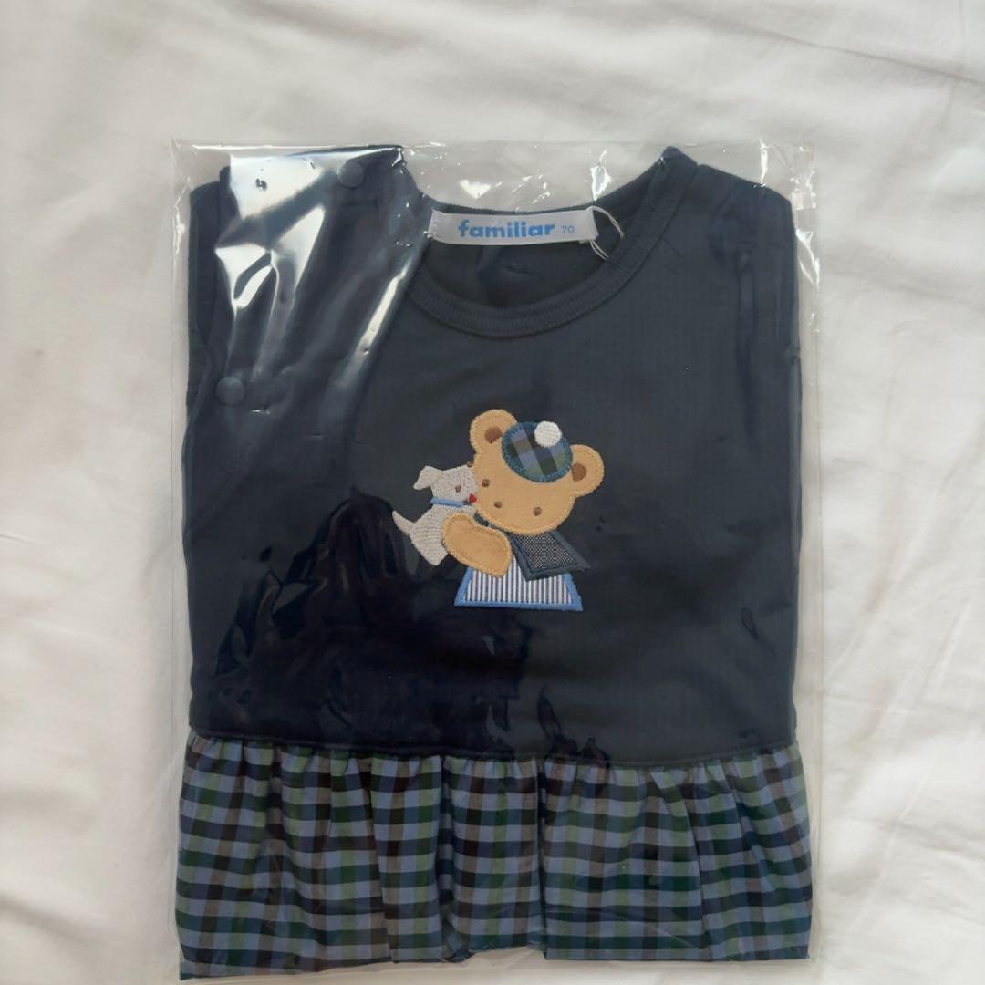 新品未開封　ファミリア　ロンパース　タグ付き