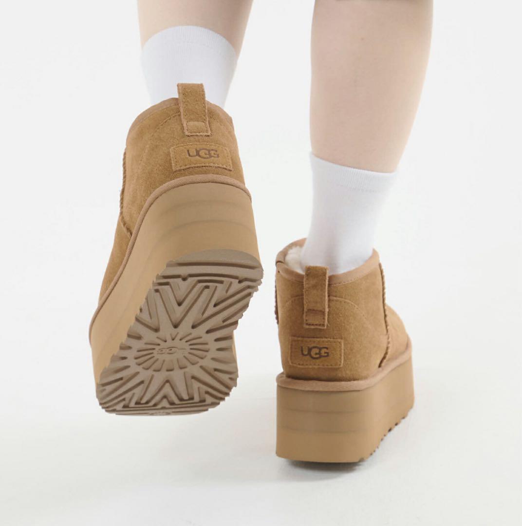 限定値下げ　UGG ウルトラミニプラットフォーム　7 チェスナット
