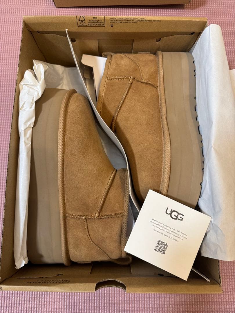 限定値下げ　UGG ウルトラミニプラットフォーム　7 チェスナット