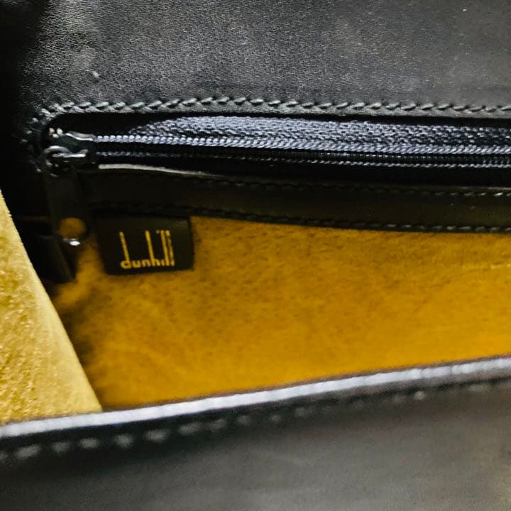 【大人な鞄】dunhill セカンドバック　レザー　ゴールド金具　ダイヤル付