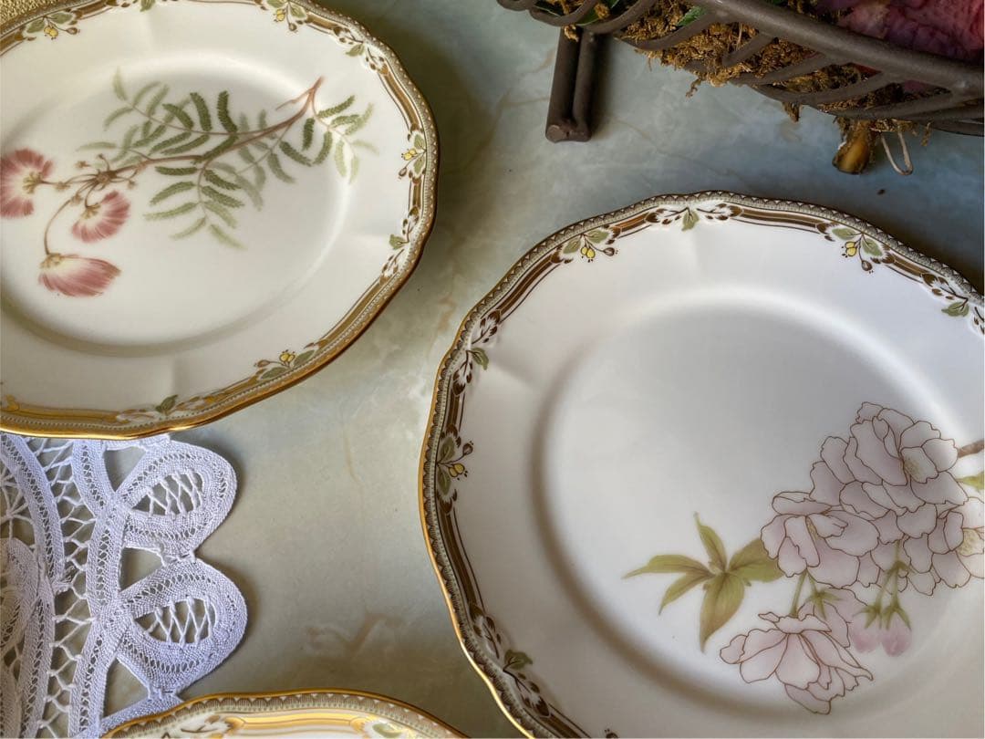 新品 未使用 ノリタケ ガラ コンテッサ ケーキ皿 デザート皿 18cm セット