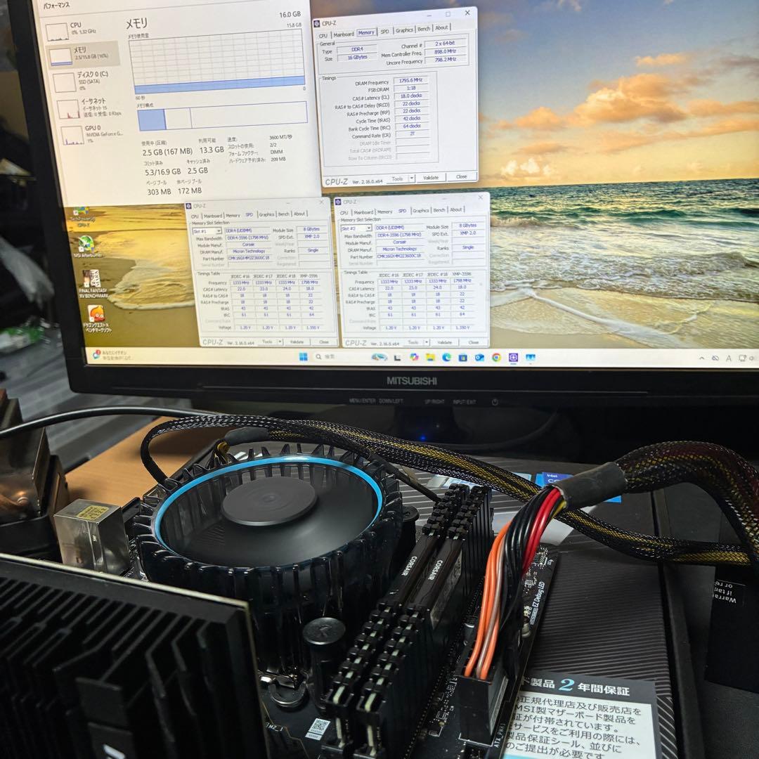 【動作確認済み】Corsair DDR4 3600 16GB(8GB×2)