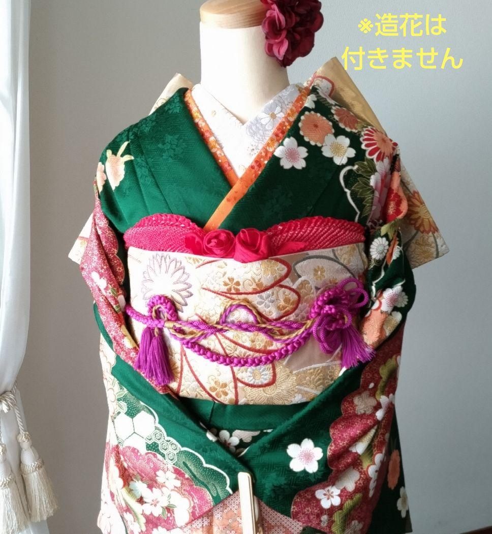 upi様　402.振袖7点セット　正絹　フルセット　成人式