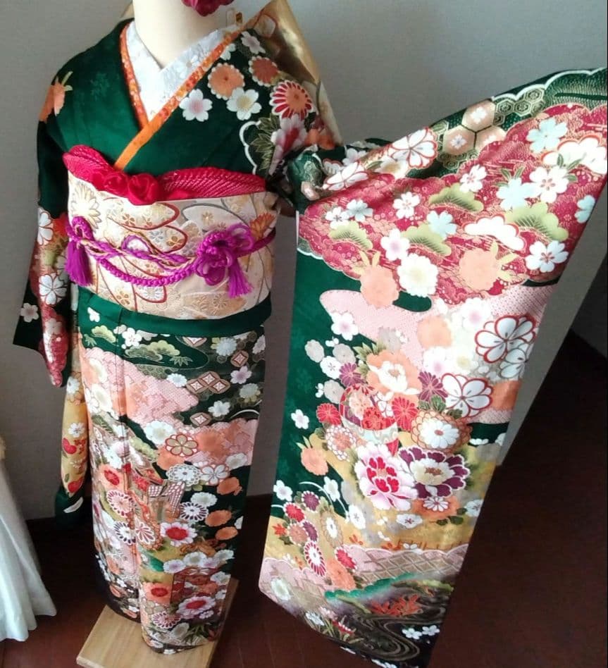 upi様　402.振袖7点セット　正絹　フルセット　成人式