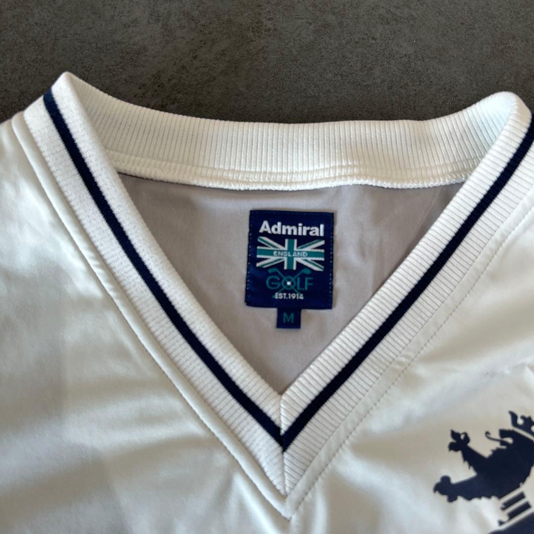 アドミラルゴルフ ツインスニードジャック メンズゴルフウェア　白　Mサイズ