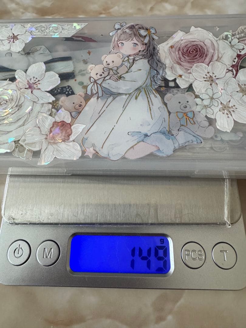 クリア マスキングテープケース 花と少女