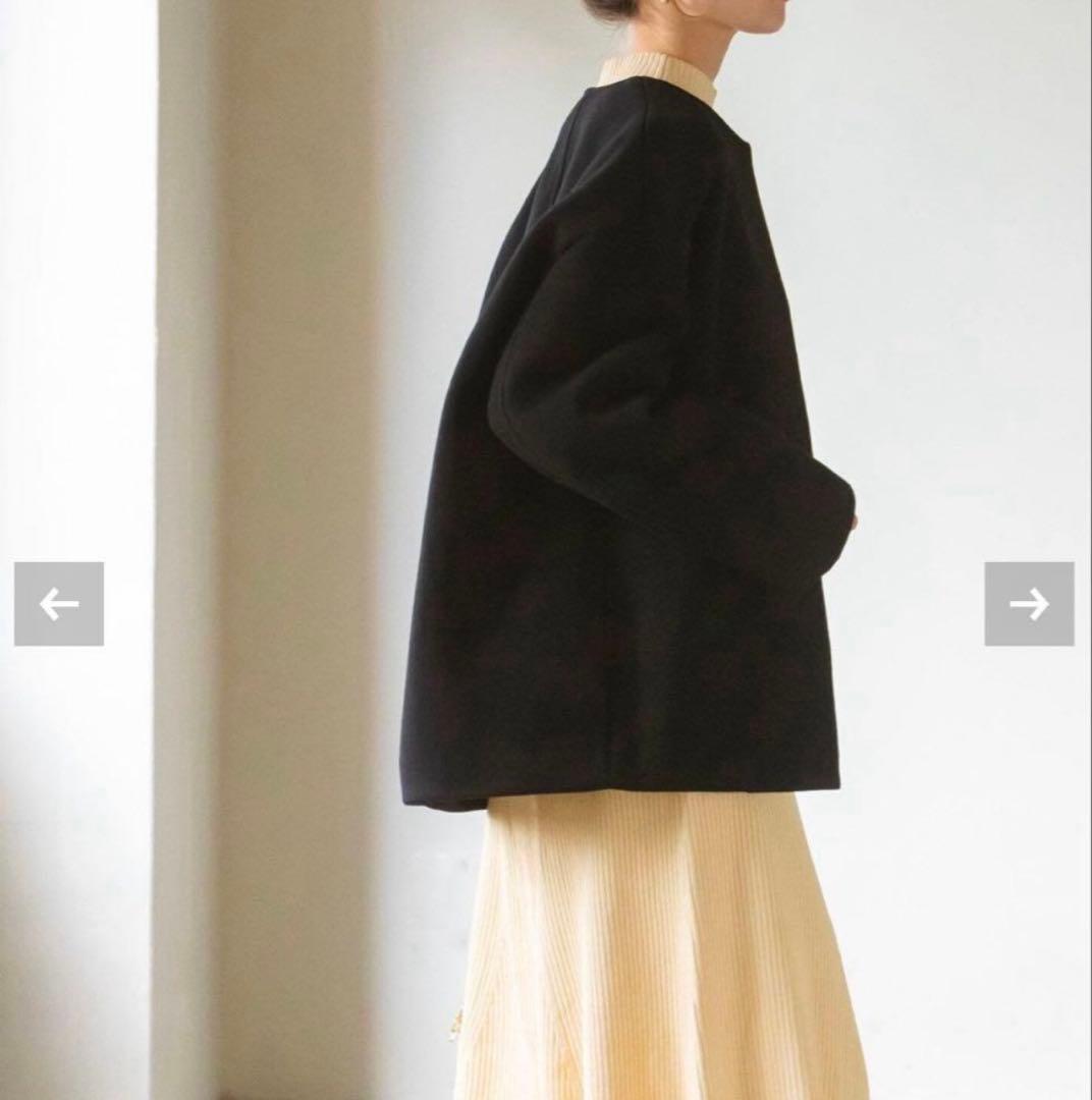 ノーブル❣️ 2023年新作❣️ カラーレスジップショートコート❣️ ブラック❣️