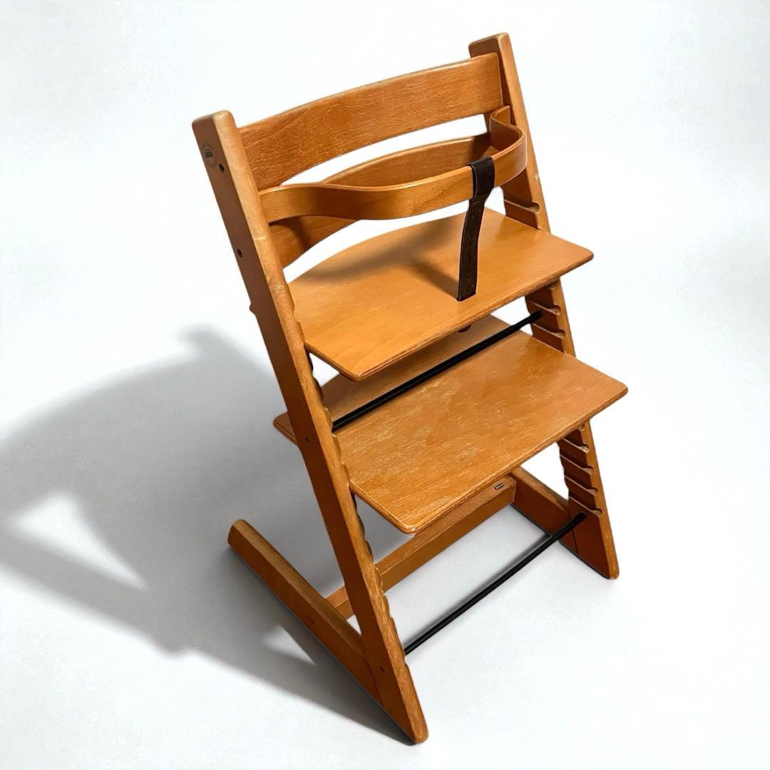 【希少】STOKKE トリップトラップ オリジナル　チェリー　ガード・ベルト付き