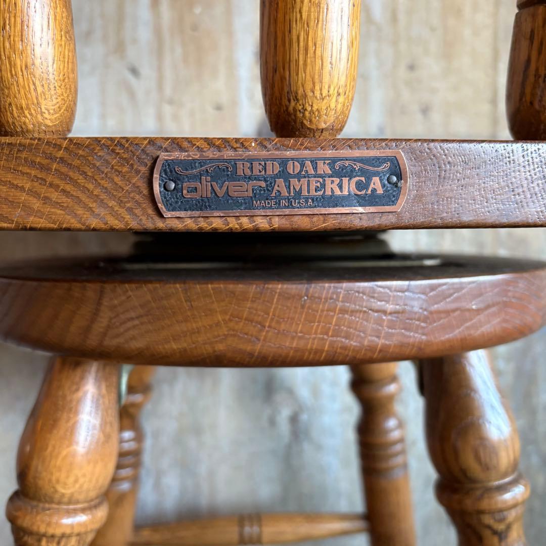 RED OAK OLIVER AMERICA カウンターチェア　回転ハイチェア