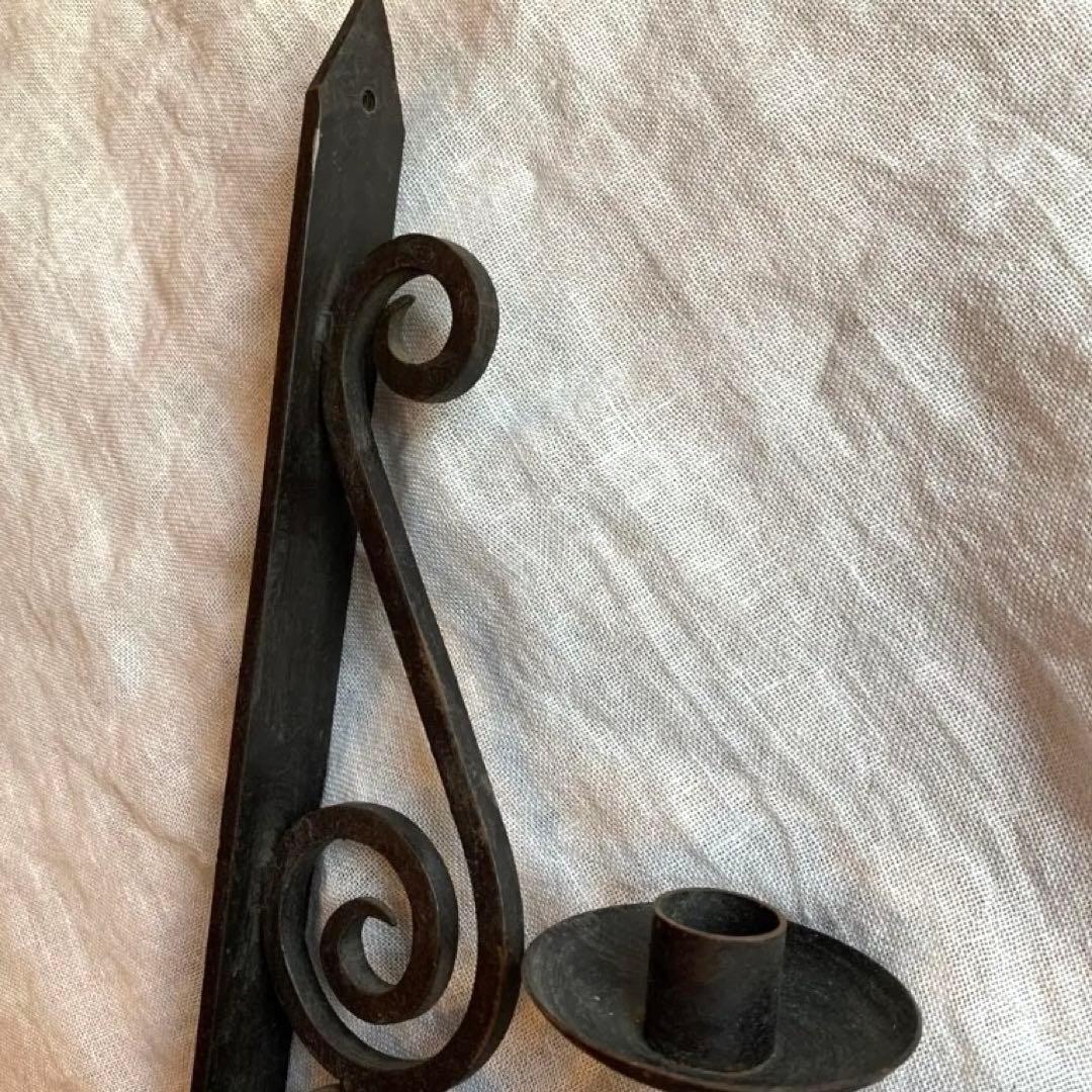 アイアン キャンドルホルダー　アイアンフック　フランスアンティーク