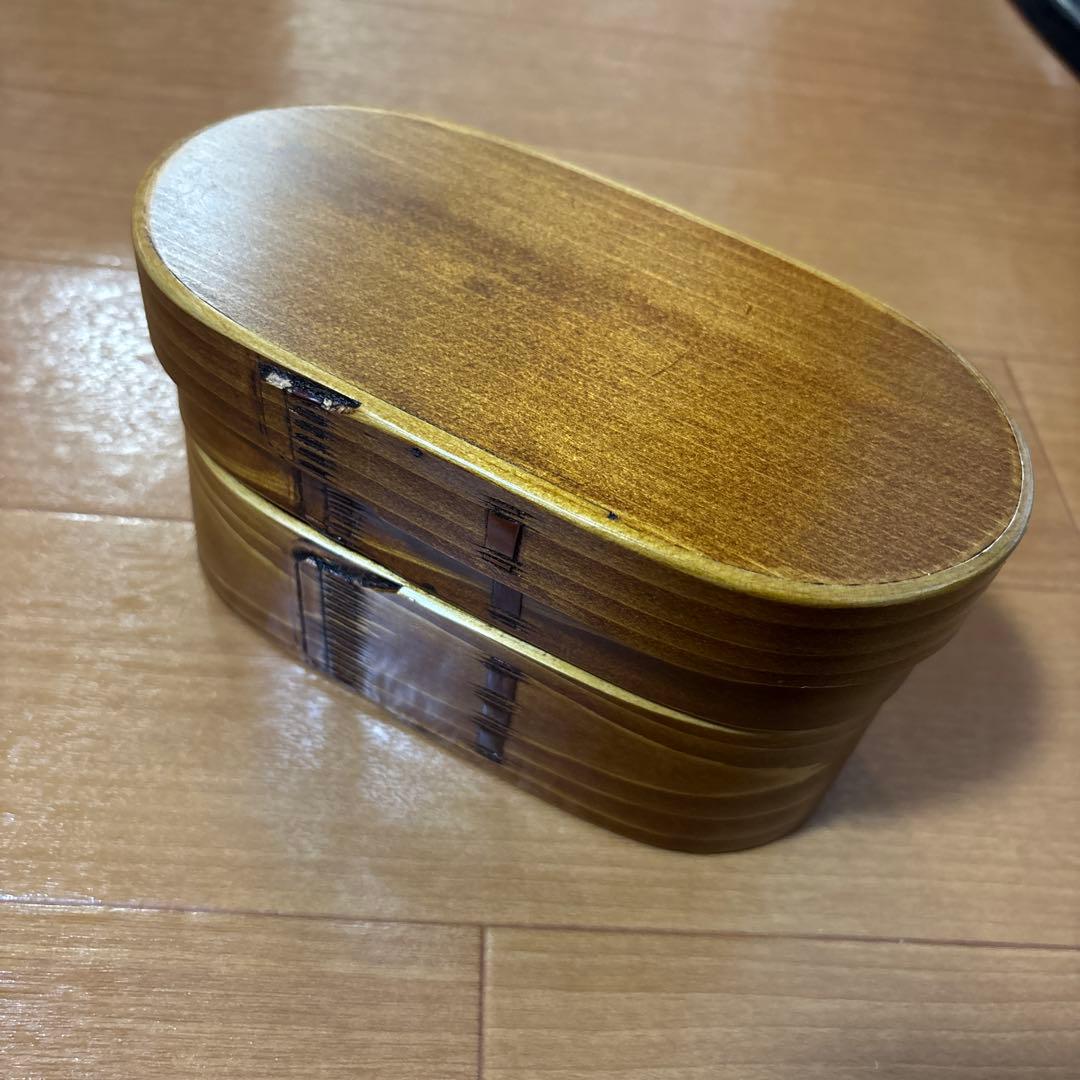 ぬし熊 尾鷲わっぱ弁当箱 小判型二段弁当箱