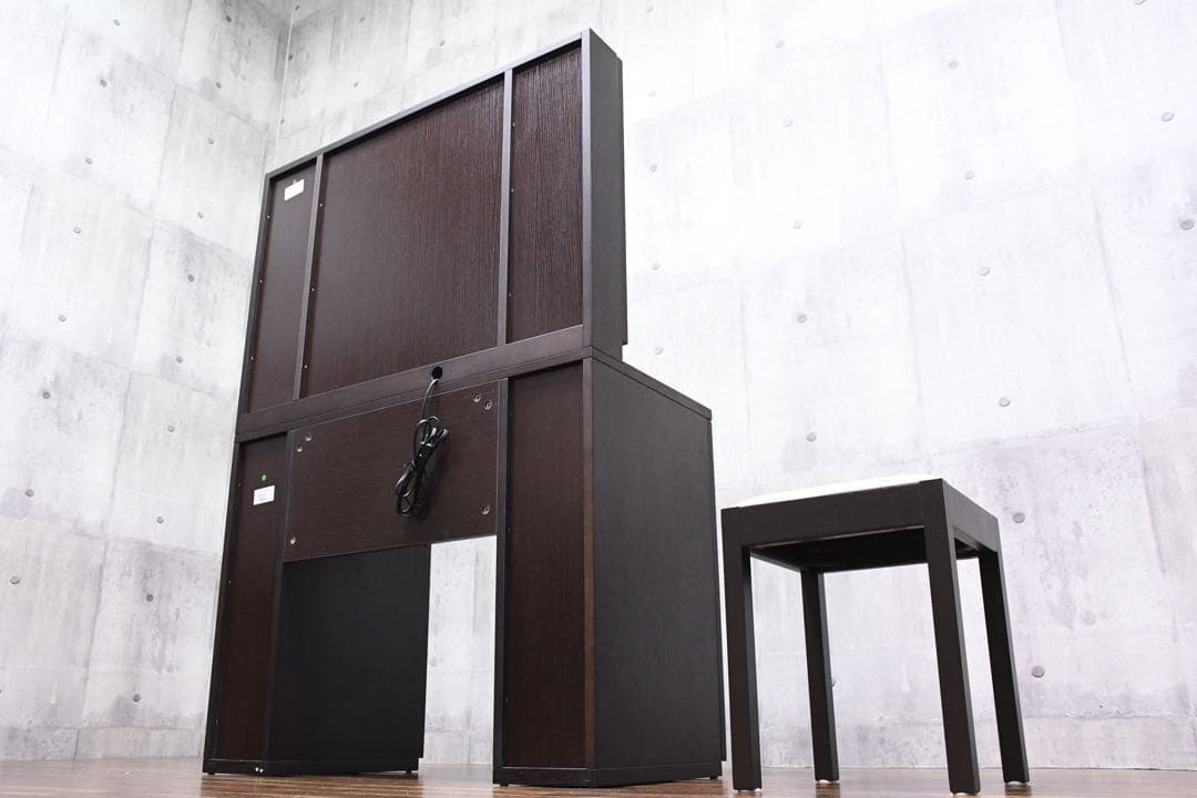 ECK85 アクタス ドレッサー スツール セット DB色 三面鏡 化粧台