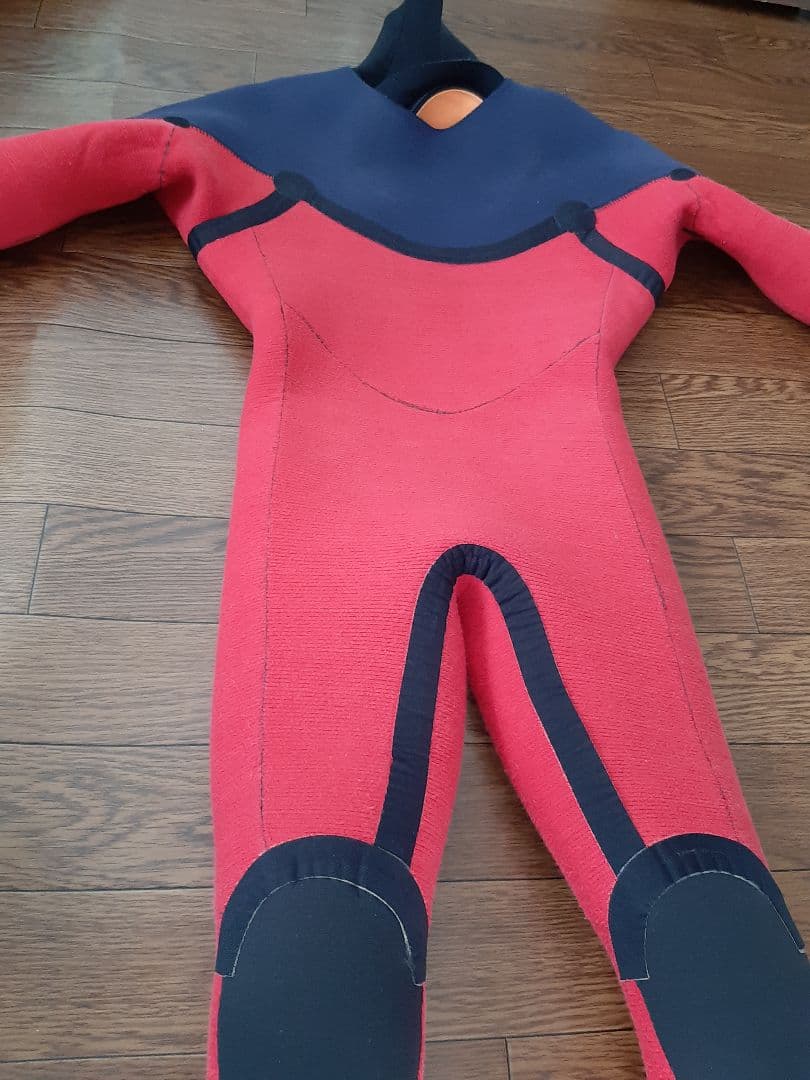 【美品】Zig Zag ウェットスーツ オレンジ/ブラック　キッズ