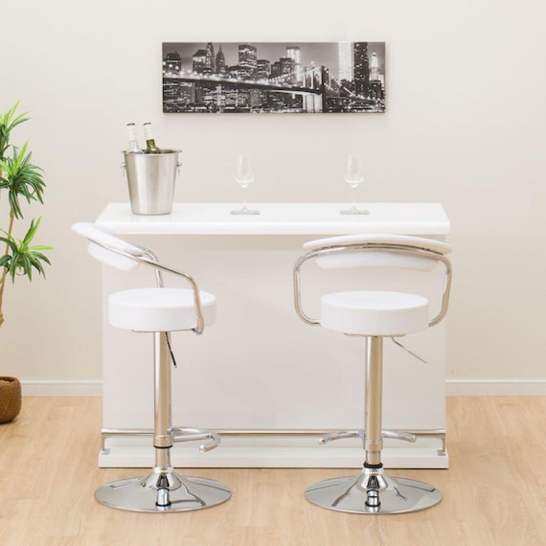 【美品】【☆なーみ☆】ニトリ バーカウンター パース2 収納付き