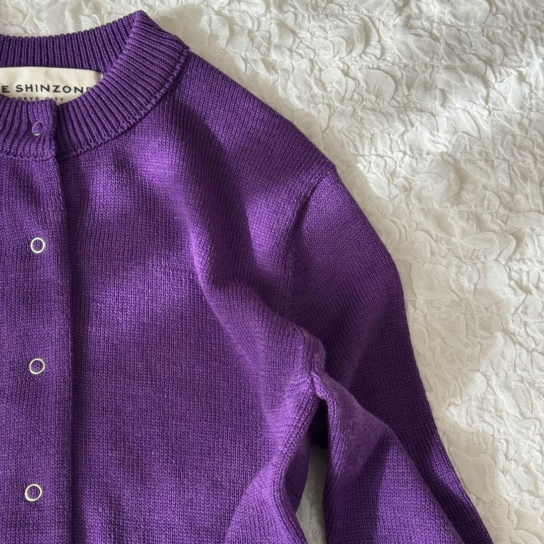 【美品】THE SHINZONE シンゾーン クルーネック 袖リブカーディガン