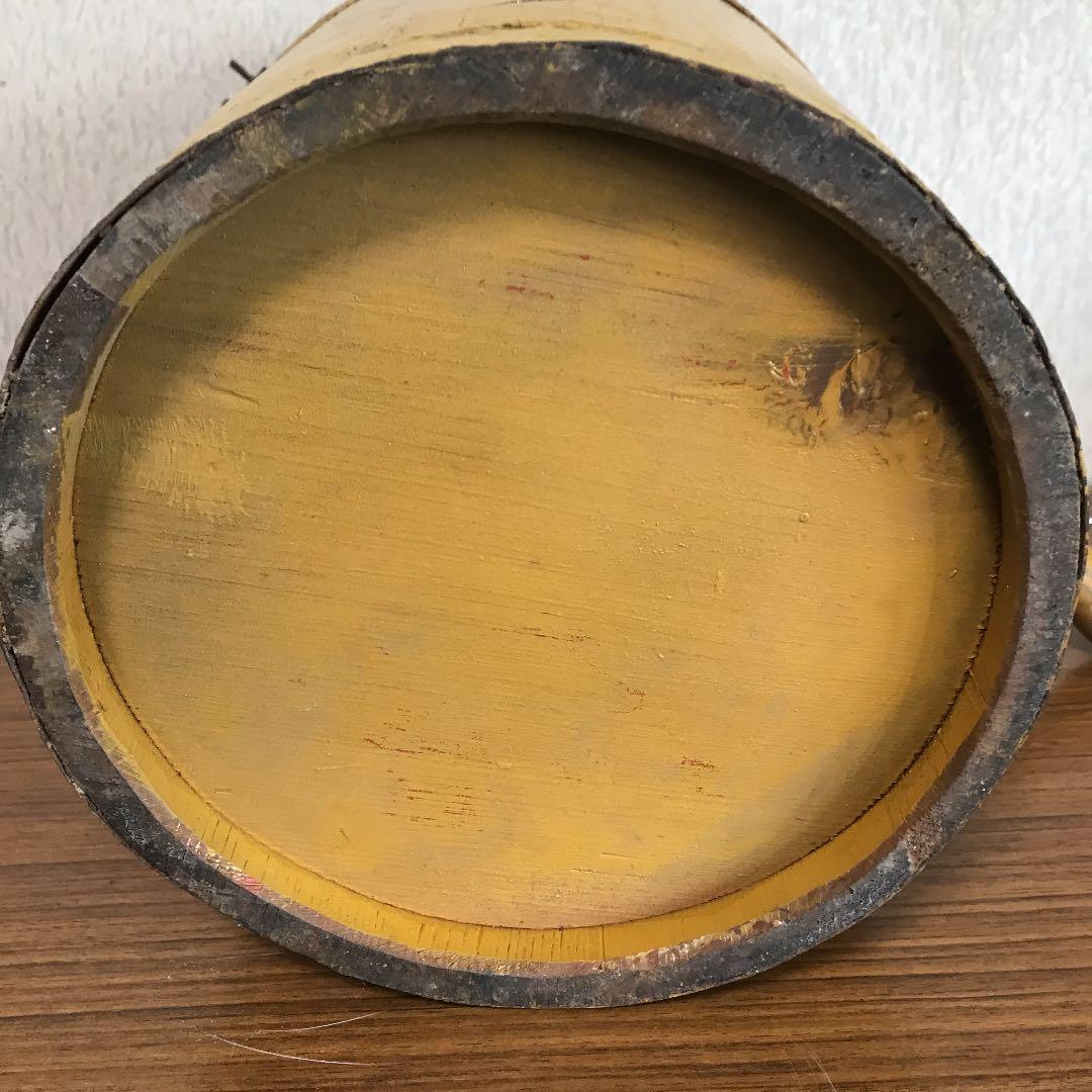 木製バケツ型アイスクリームメーカー　骨董品