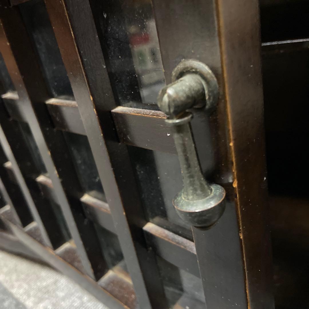 送料込み　茶箪笥 違い棚 インテリア 和 昭和レトロ 飾り棚