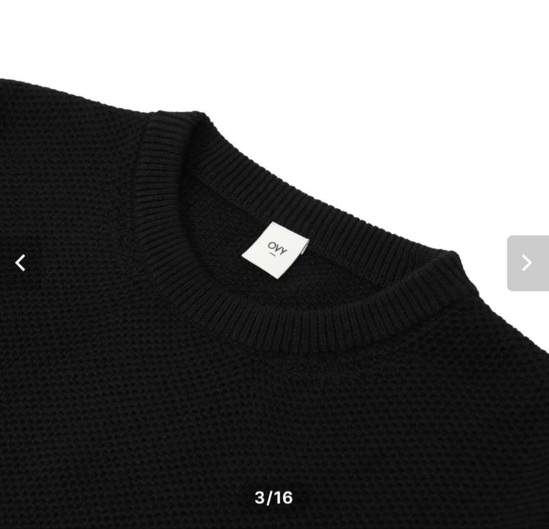 トップス OVY CASHMERE SEED STITCH CREW NECK KNIT