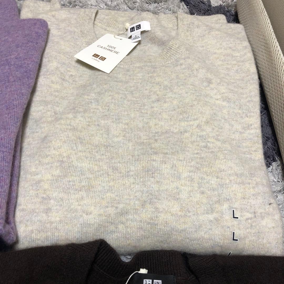 ポ*コ様 ユニクロ　カシミヤ100% ニットセーター Lサイズ 6色セット　新品
