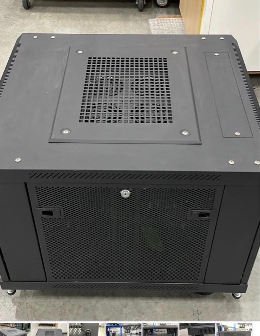 「配送設置可」サンワサプライ/サーバーラック 鍵 キャスター付き