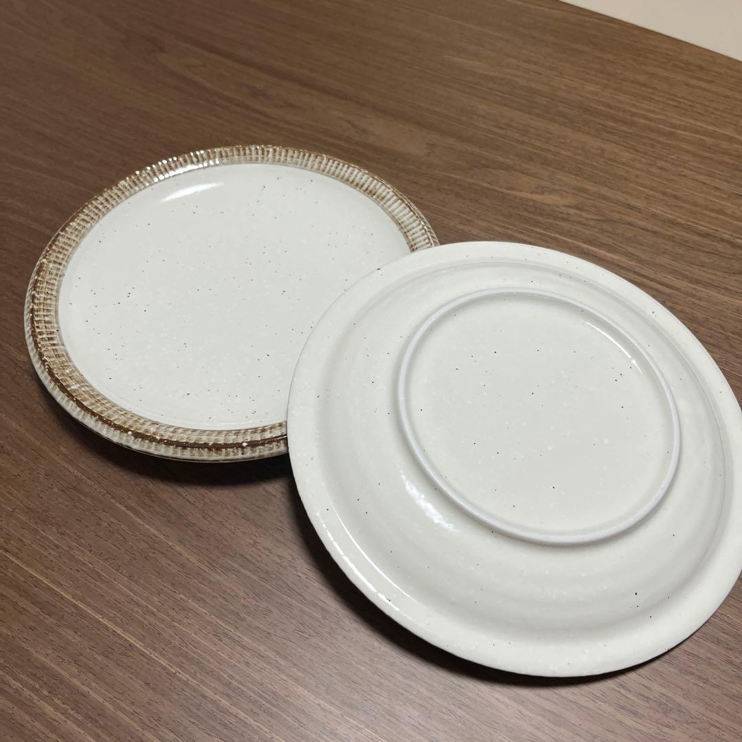 美濃焼　錆粉引渕十草　食器12枚セット