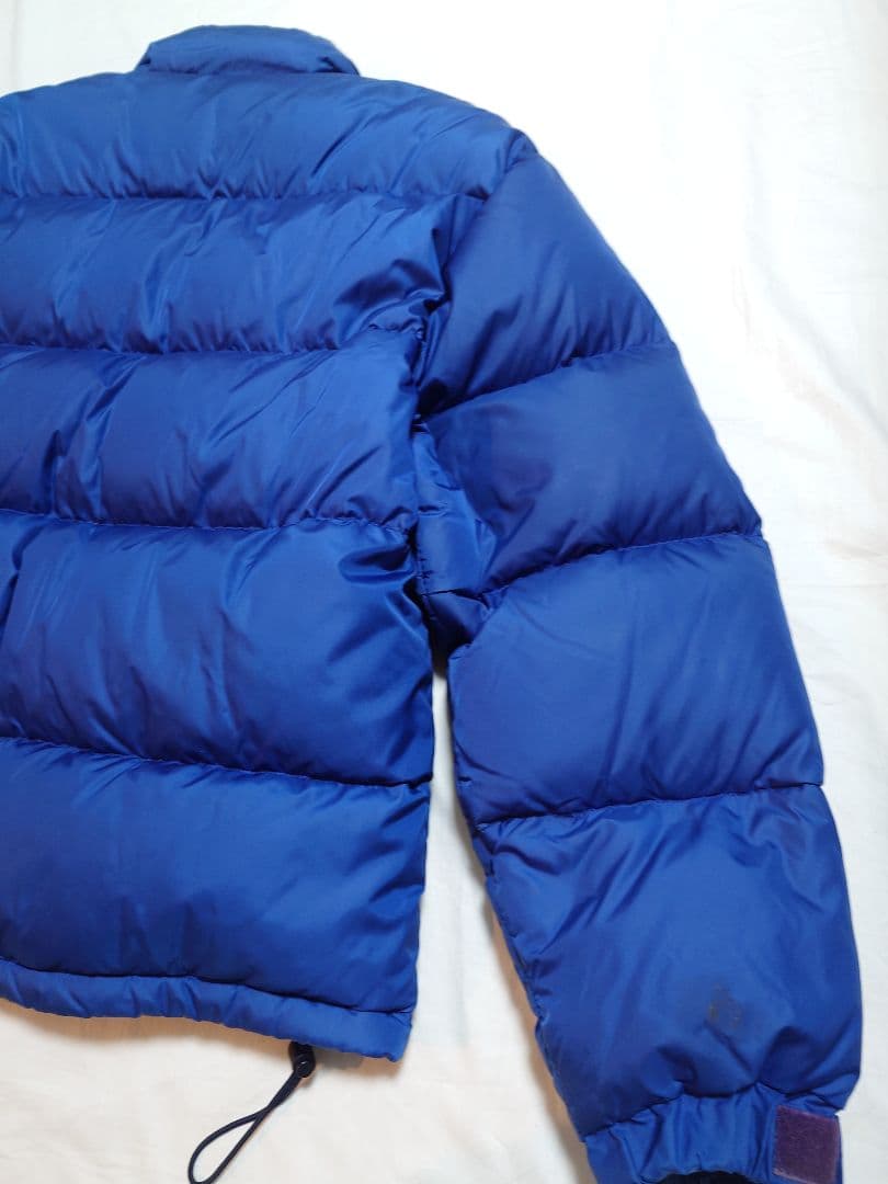 90s エルエルビーン　LLBean 青 ダウンジャケット 刺繍ロゴ